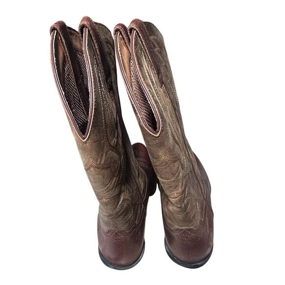 Mens ARIAT Western Leather Cowboy Boots Size 10 - Picture 9 of 11